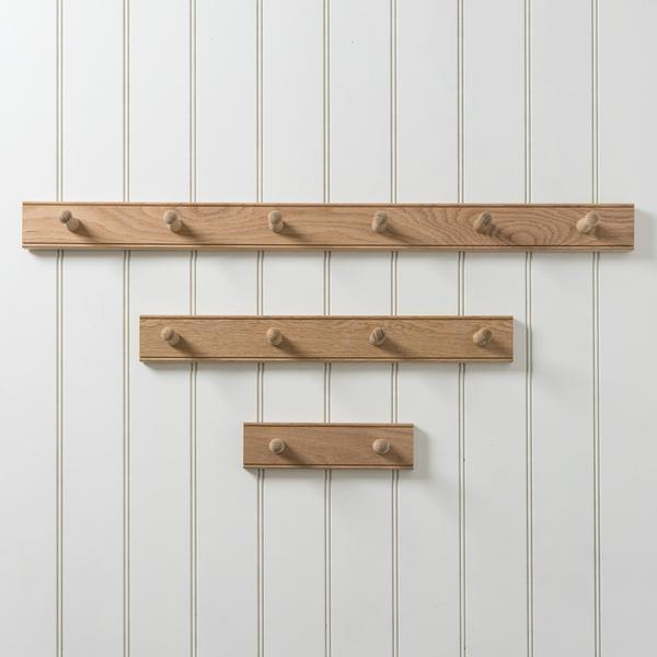 Peg Rails in Oak - 6 Peg 92cm - My Playroom 