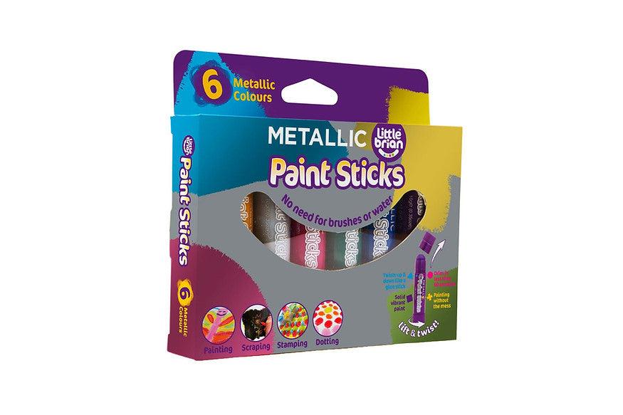 Little Brian Paint Sticks - Metallic (6 Pack) 3+ - My Playroom 