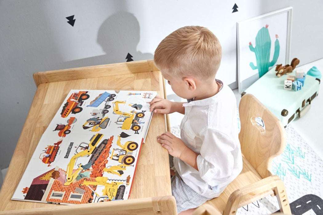 Bunny Tickles Mesasilla Kid's Adjustable Table Set (Car) with Drawer - My Playroom 