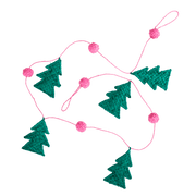 Raffia Christmas Garland in Pink - 100cm - My Playroom 