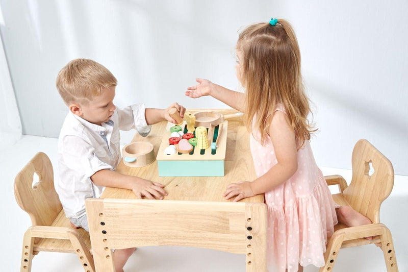 Bunny Tickles Mesasilla Kid's Adjustable Table Set (Bunny) with Drawer - My Playroom 