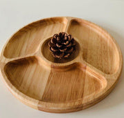 Qtoys Round Divided Natural Activity Tray - My Playroom 