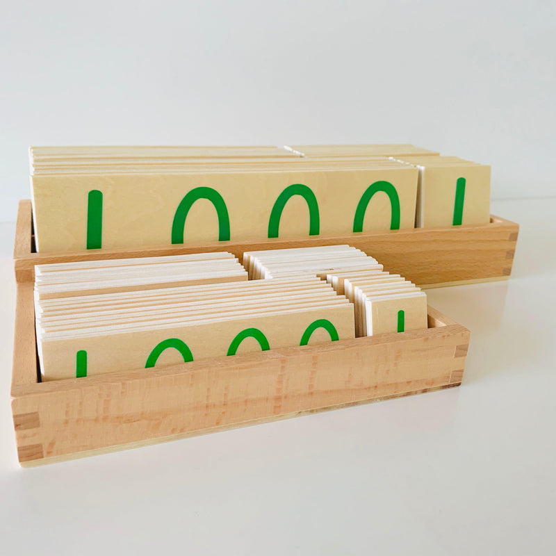 Montessori Large Wooden (Place Value) Number Cards 1-9000 - My Playroom 