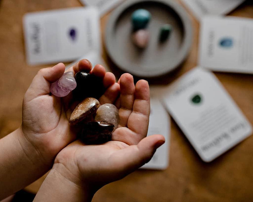 Growing Kind Crystal Affirmations with 8 Cards and Tumble Stones - My Playroom 