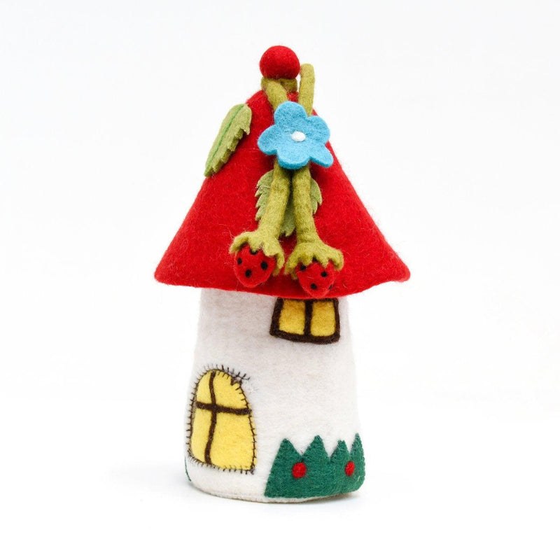 Tara Treasures Felt Fairies and Gnomes House - Red Roof - My Playroom 