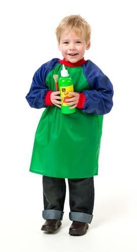 Toddler Smock - Green and Blue (Ages 2-4) - My Playroom 