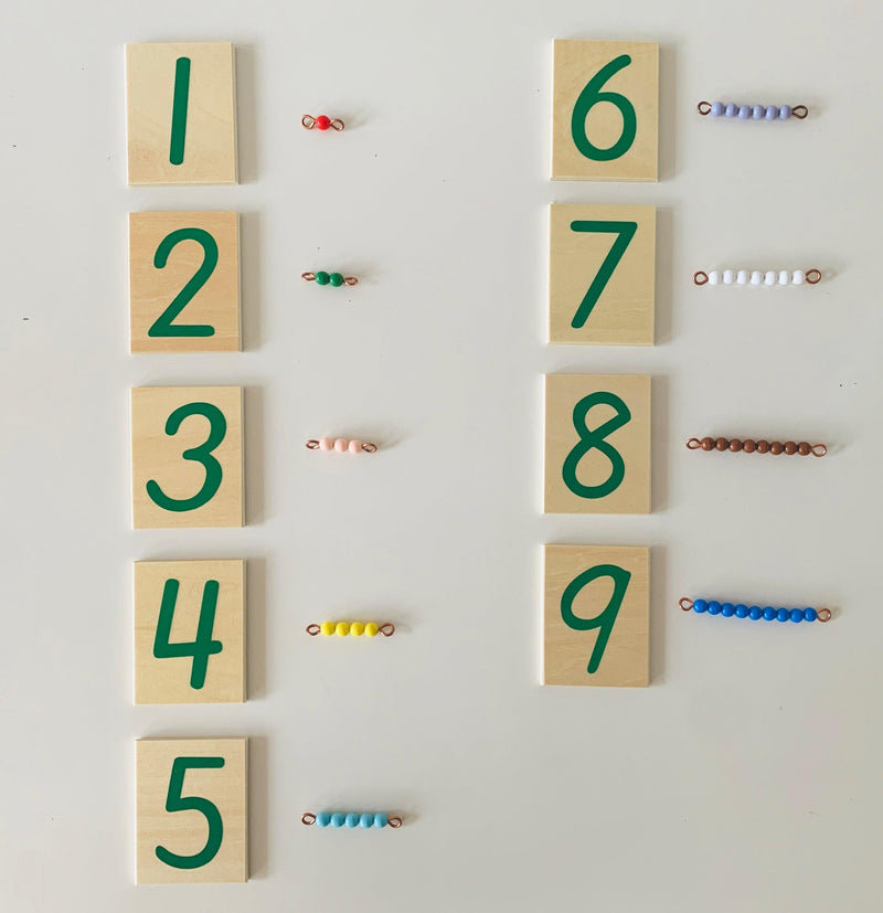 Montessori Large Wooden (Place Value) Number Cards 1-9000 - My Playroom 