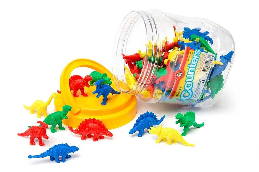 Dinosaur Counters Jar of 64 3yrs+ - My Playroom 