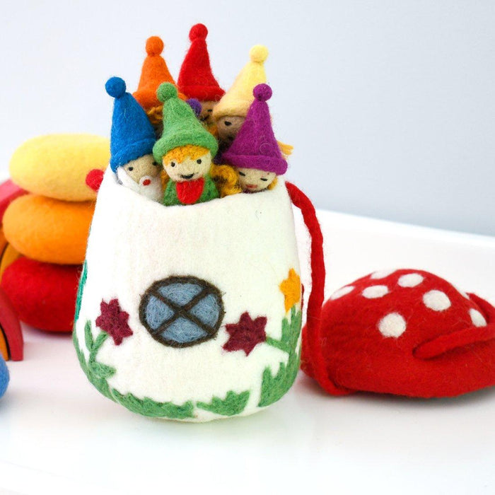 Tara Treasures Felt Mushroom Toadstool Bag - My Playroom 