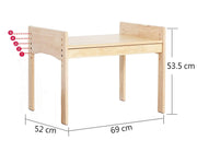 Bunny Tickles Mesasilla Kid's Adjustable Table Set with Drawer - My Playroom 