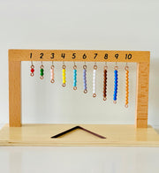 Montessori Bead Stair Bars 1-10 Set with Hanger - My Playroom 