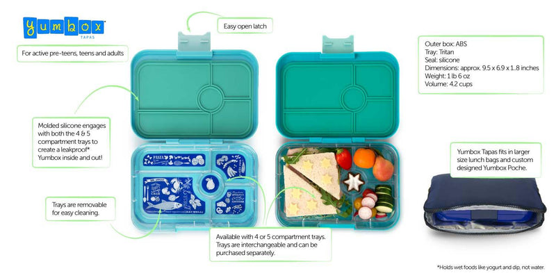 Yumbox Tapas - Portofino Blue - My Playroom 