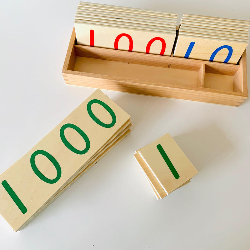 Montessori Large Wooden (Place Value) Number Cards 1-9000 - My Playroom 