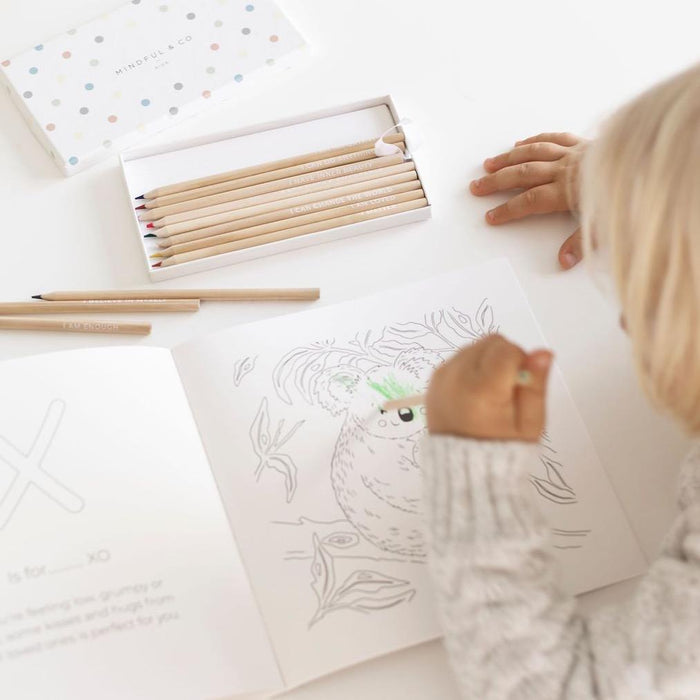Mindful & Co Kids Affirmation Colouring Pencils - My Playroom 