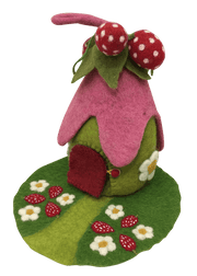 Papoose Felt Strawberry House & Mat - My Playroom 