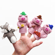 Tara Treasures Felt Three Little Pigs Finger Puppet Set of 4 - My Playroom 