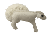 Papoose Felt White Sheep with Removable Coat - My Playroom 