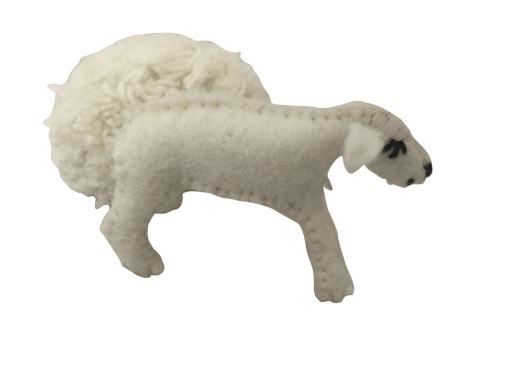 Papoose Felt White Sheep with Removable Coat - My Playroom 