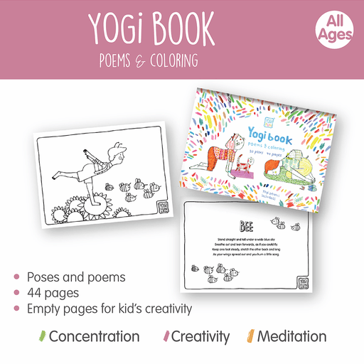 Yogi FUN Colouring Book with Original Yoga Rhyming Poems - My Playroom 