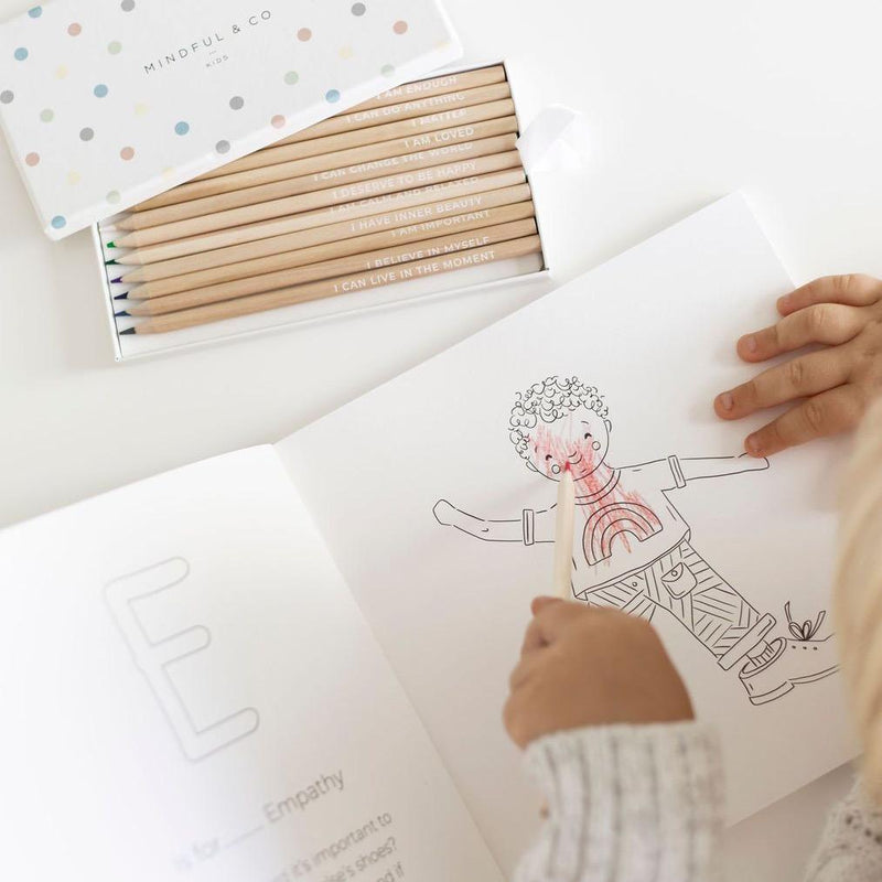 Mindful & Co Kids Affirmation Colouring Pencils - My Playroom 