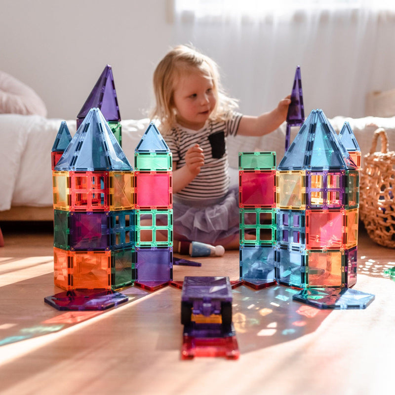 Connetix Rainbow COMPLETE BUNDLE Mega Pack 212p + Ball Run 92p + Base Plate 2p - My Playroom 