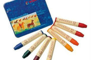 Stockmar Wax Crayons with Pure Beeswax 8 Sticks in Tin Waldorf Mix 3yrs+ - My Playroom 
