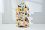 Bunny Tickles Mesasilla Revolving Book Shelf - Solid Wood Bookcase 60(D) x 105(H)cm - My Playroom 