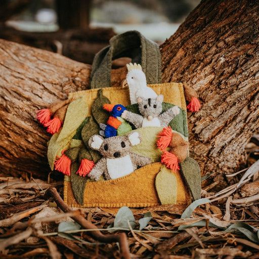 Tara Treasures Felt Australian Gumnut Playscape Bag - My Playroom 