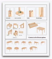 Montessori Furniture Lower Primary CHAIR (6-9 Yrs) Beechwood 35cm(H) - My Playroom 