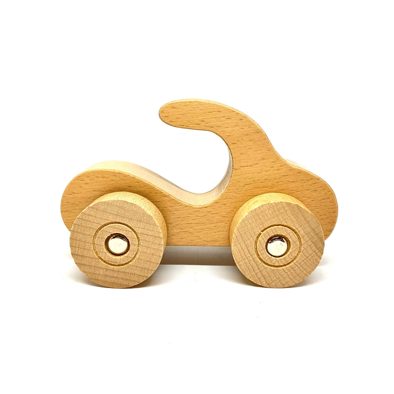 The Freckled Frog Wooden Toy Car with Handle 12m+ - My Playroom 