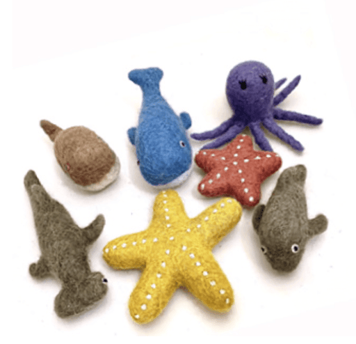 Papoose Felt Sea Animal Set 7 Piece - My Playroom 