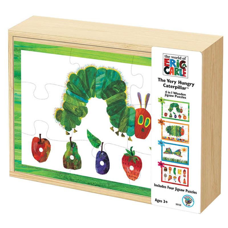 The Very Hungry Caterpillar 4 in 1 Wooden Puzzle Box 3yrs+ - My Playroom 