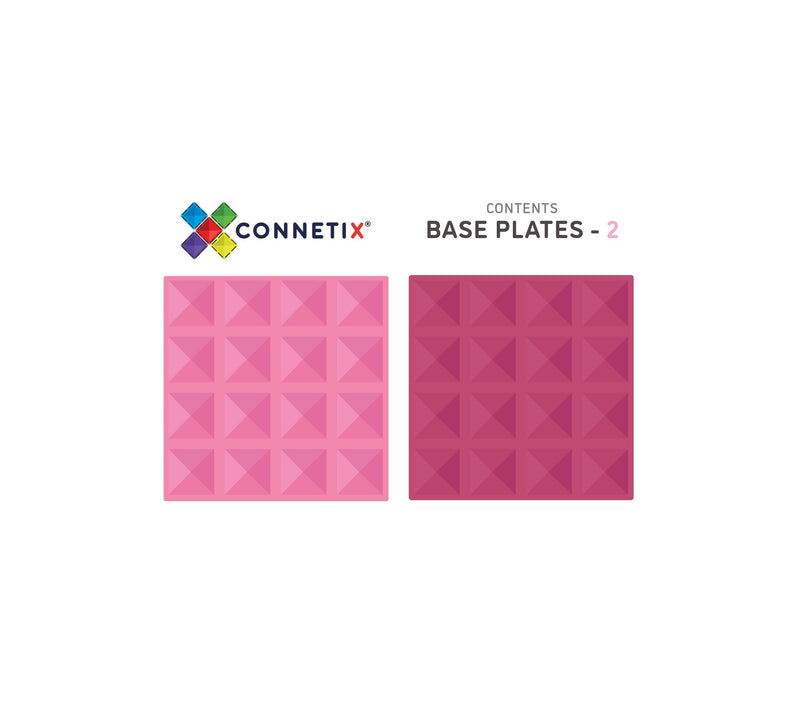 Connetix Pastel Base Plate Pink & Berry 2 Piece Pack - My Playroom 
