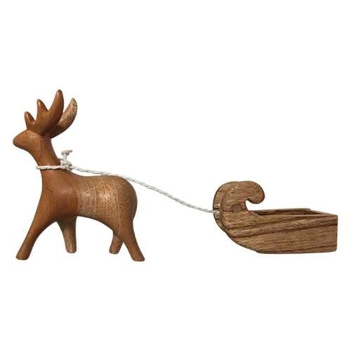 Papoose Wood Reindeer and Sleigh - My Playroom 