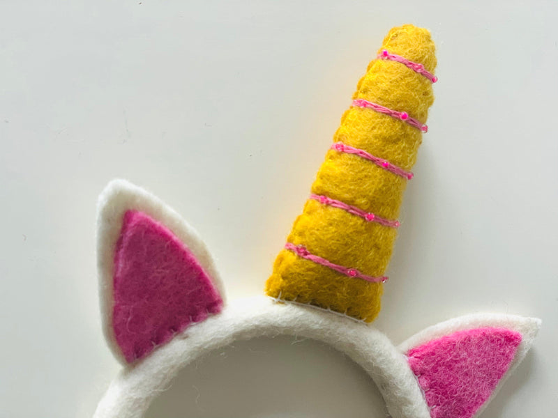 Felt Unicorn Headband Pink / Purple - My Playroom 