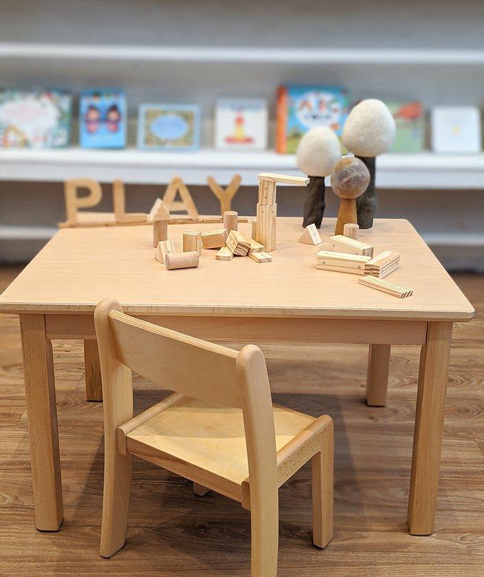 Furniture Range Toddler (12m - 3 Yrs) Table and Chairs 60x80cm Chair Height 26cm, Table Height 46cm - My Playroom 