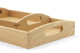 Beech Wood Tray with Handles Set of 2 - My Playroom 