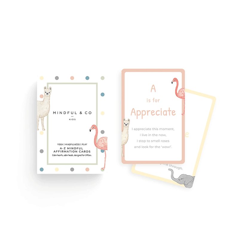 Mindful & Co Kids Yoga  A-Z Mindful Affirmation Cards 18m+ - My Playroom 