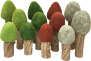 Papoose Four Season Felt Trees Set of 12 - My Playroom 