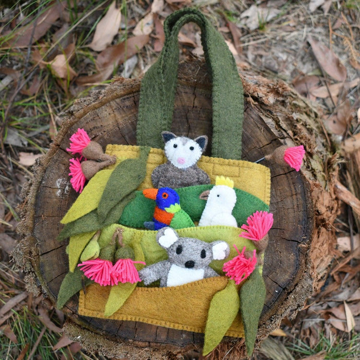 Tara Treasures Felt Australian Gumnut Playscape Bag - My Playroom 