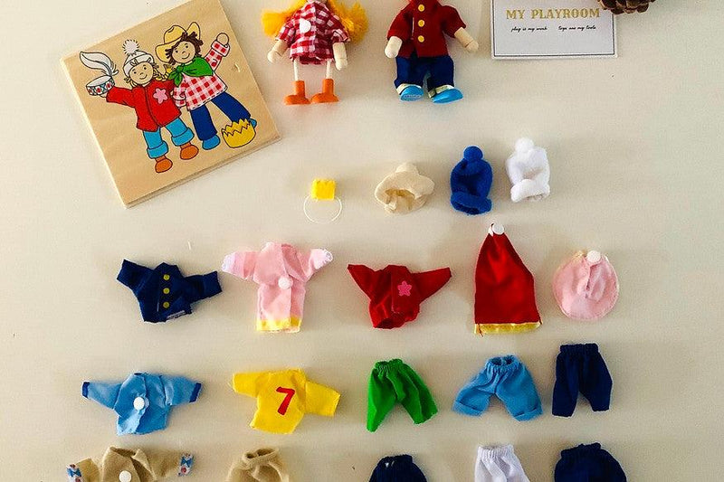 Goki Wooden Flexible Dress Up Doll - Birte & Ben 3yrs+ - My Playroom 