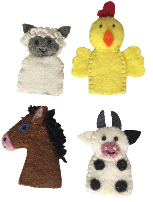 Papoose Farm Animal Finger Puppets 4 Piece - My Playroom 