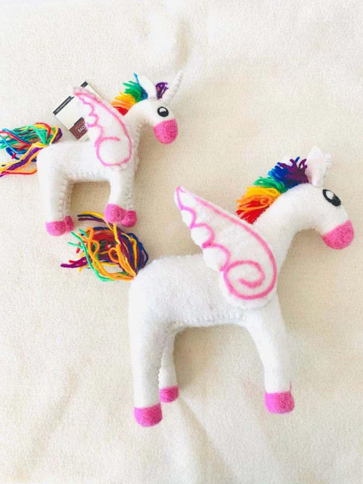 Papoose Felt Rainbow Pegasus Unicorn Mother - My Playroom 