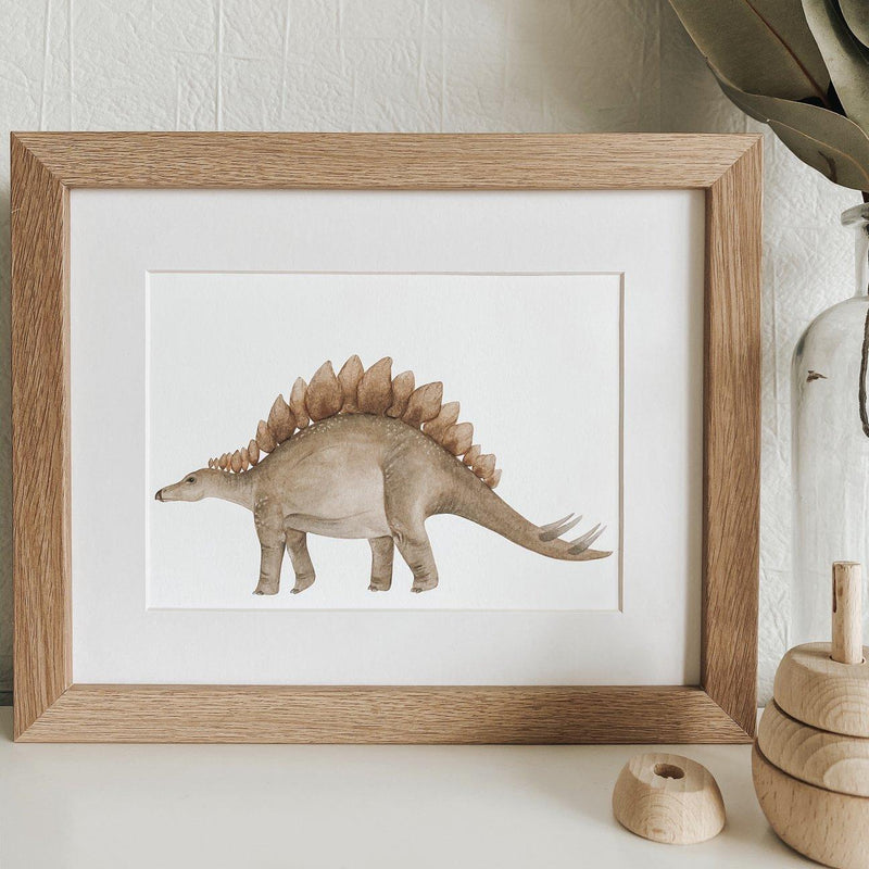 Jo Collier Stegosaurus Shirley Dinosaur Print A4 - My Playroom 