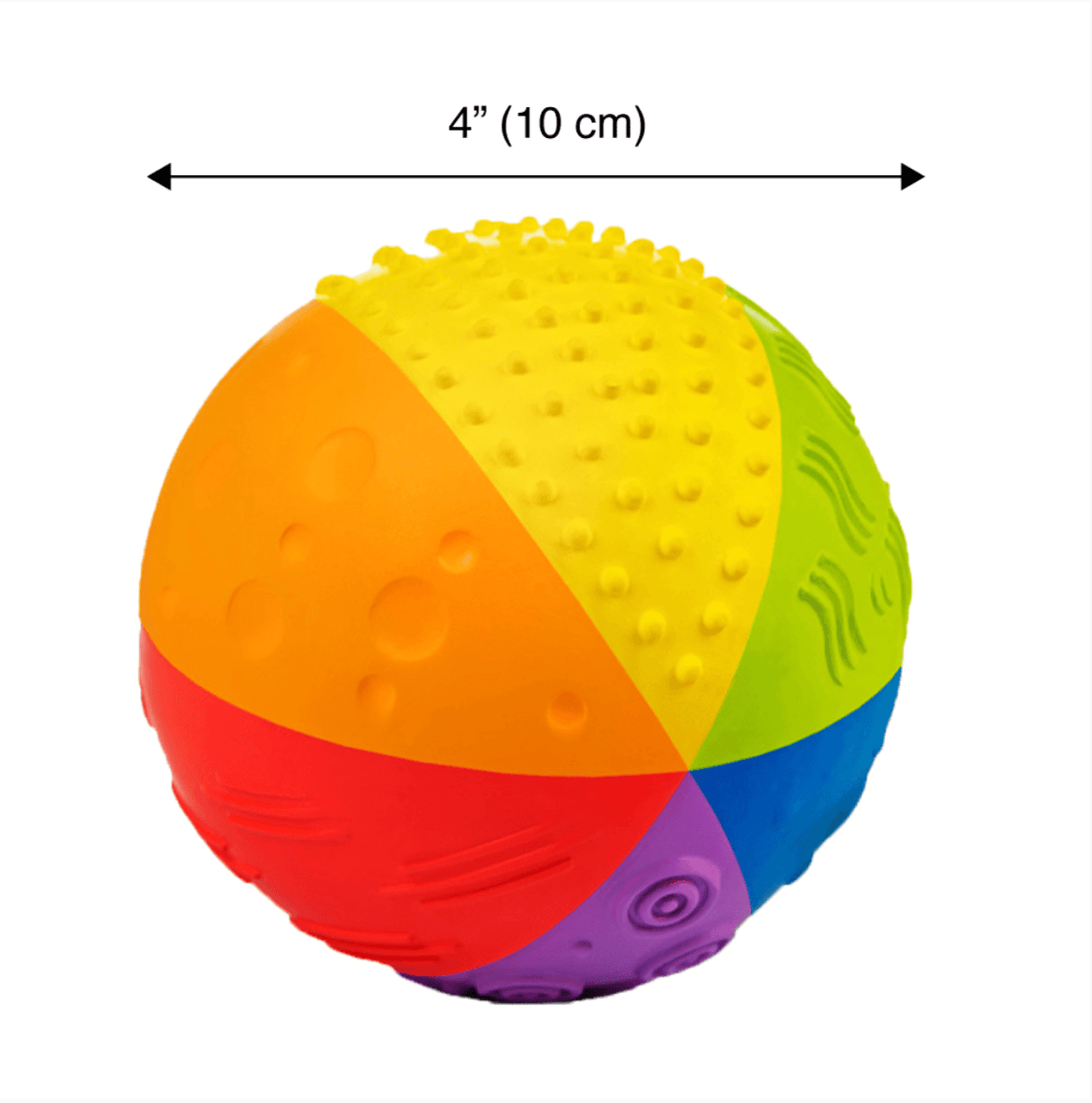 CaaOcho Natural Rubber Rainbow Sensory Ball 10cm 12m+ — My Playroom