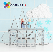 Connetix Clear Pack 34 Piece + Clear Base Plate 2 Piece Bundle - My Playroom 