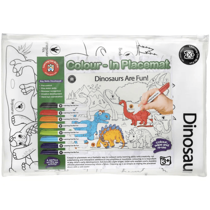 Colour In Placemat + 8 Markers - ABC - My Playroom 