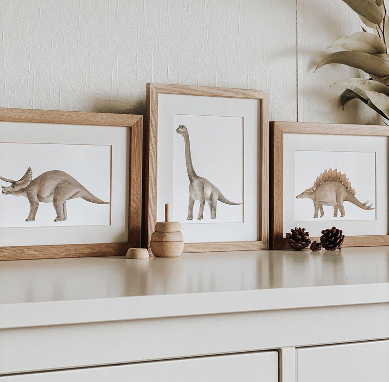 Jo Collier Stegosaurus Shirley Dinosaur Print A4 - My Playroom 