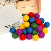 Tara Treasures Wool Felt Balls 30 Piece 3cm - Bright Colours - My Playroom 