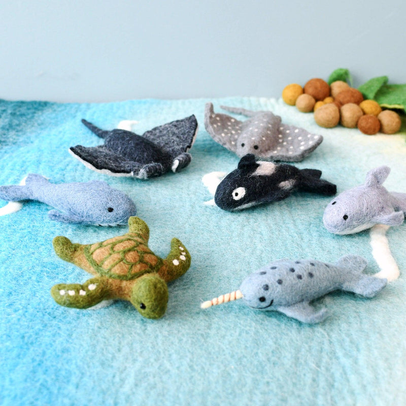Tara Treasures Felt Sea Creatures Ocean Toys Set of 7 - My Playroom 
